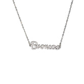 Boise State University Officially Licensed Laser Broncos Script Necklace